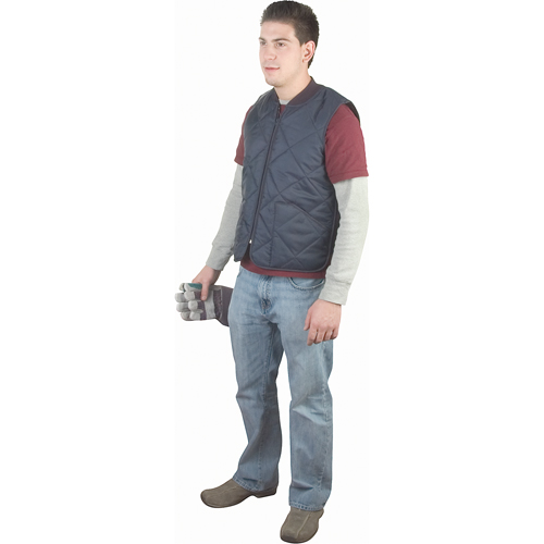Vestes sans manches, manteaux et manteaux longs isol&eacute;s &agrave; usage l&eacute;ger pour glaci&egrave;res, Hommes, Petit, Bleu marin Dufferin Supply