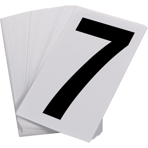 Num&eacute;ros autocollants, 7, 3-1/2" h, Noir sur blanc Dufferin Supply