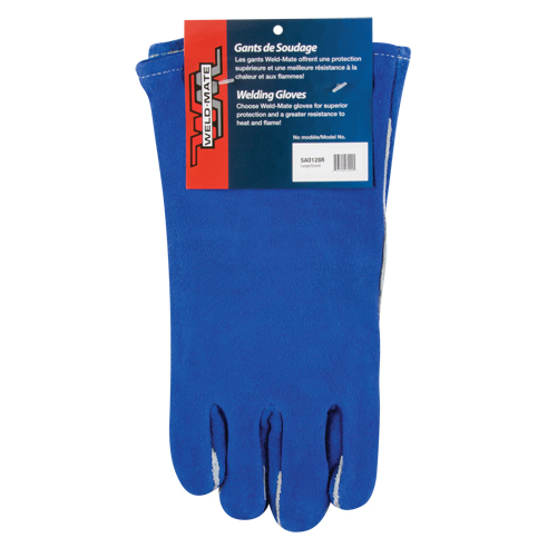 Gants de soudage &agrave; pouce & paume doubles, Cuir de vache refendu, Taille Grand Dufferin Supply