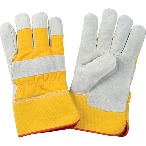 Premium Winter-Lined Fitters Gloves, Large, Split Cowhide Palm, Foam Fleece Inner Lining Dufferin Supply