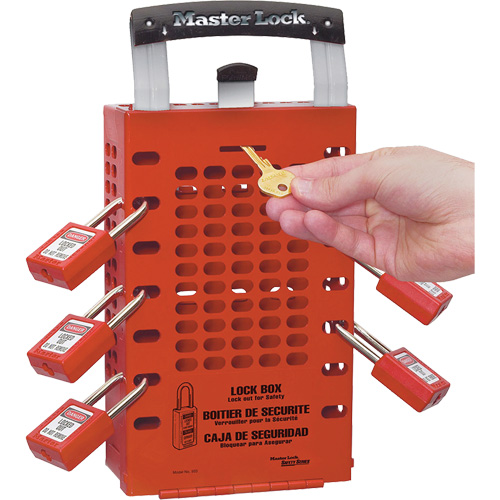 Latch Tight Lock Boxes, Red Dufferin Supply