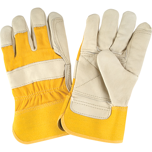 Premium Quality Fitters Gloves, Large, Grain Cowhide Palm, Cotton Inner Lining Dufferin Supply