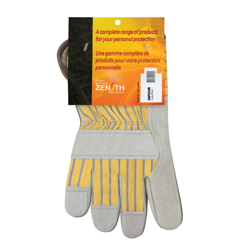 Premium Rugged Fitters Gloves, Large, Split Cowhide Palm, Cotton Inner Lining Dufferin Supply