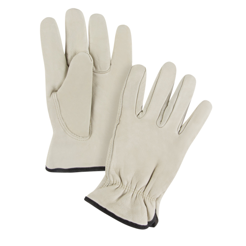 Winter-Lined Driver's Gloves, Medium, Grain Cowhide Palm, Fleece Inner Lining Dufferin Supply