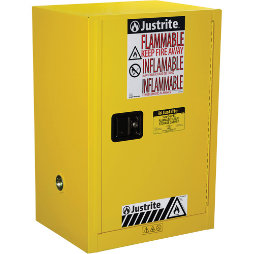 Armoire de s&eacute;curit&eacute; compacte pour produits inflammables EX Sure-Grip, 12 gal., 1 Porte(s), 23,25" La x 35" h x 18" p Dufferin Supply