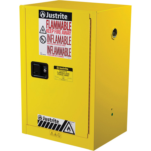 Armoire de s&eacute;curit&eacute; compacte pour produits inflammables EX Sure-Grip, 12 gal., 1 Porte(s), 23,25" La x 35" h x 18" p Dufferin Supply