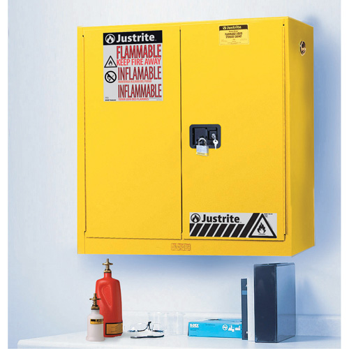 Wall Mount Sure-Grip&reg; Ex Safety Cabinets, 20 gal., 2 Door, 43" W x 44" H x 12" D Dufferin Supply
