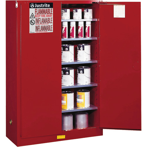 Armoire de s&eacute;curit&eacute; pour la peinture et les encres combustibles EX Sure-Grip, 60 gal., 5 tablettes Dufferin Supply