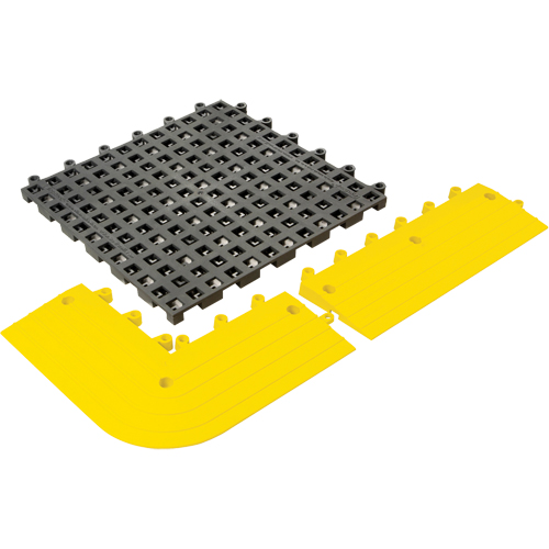 ErgoDeck&reg; General Purpose No. 564 Matting, PVC, 1-1/2' W x 1-1/2' L, 7/8" Thick, Charcoal Dufferin Supply