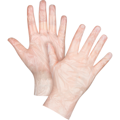 Gants jetables &eacute;conomiques, Petit, Poly&eacute;thyl&egrave;ne, 1 mil, Sans poudre, Transparent Dufferin Supply