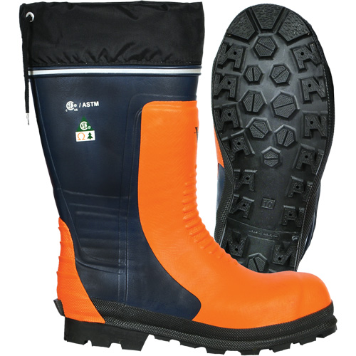 Bushwhacker Chainsaw Boots, Rubber, Steel Toe, Size 6, Puncture Resistant Sole Dufferin Supply