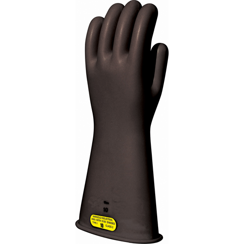 Gants isolants en caoutchouc naturel noir, ASTM classe 2, Taille 8, 16" lo Dufferin Supply