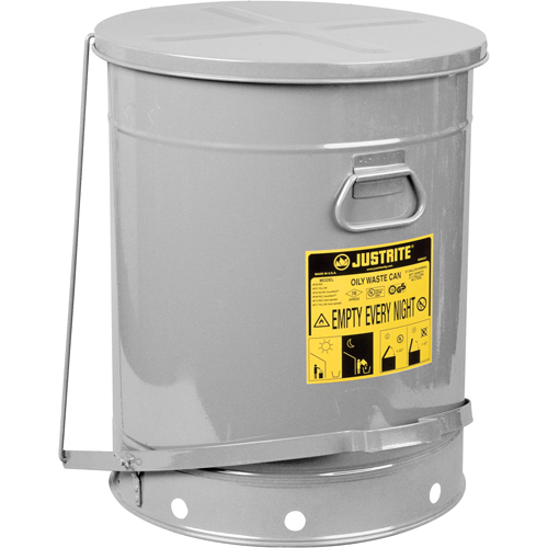 Contenants pour d&eacute;chets huileux, Homologu&eacute; FM/List&eacute; UL, 21 gal. US, Argent Dufferin Supply