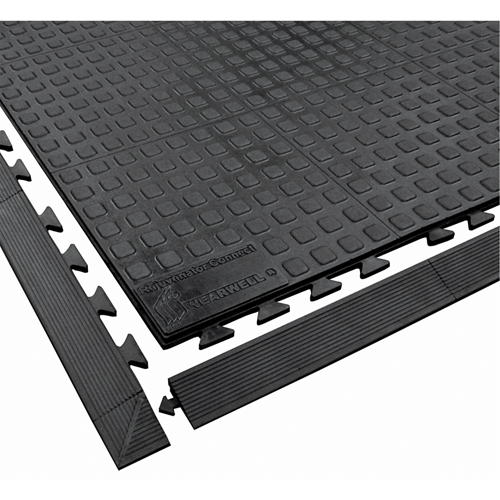 Rejuvenator Connect No. 502 Matting, Polyurethane, 3' W x 3' L, 5/8" Thick, Black Dufferin Supply
