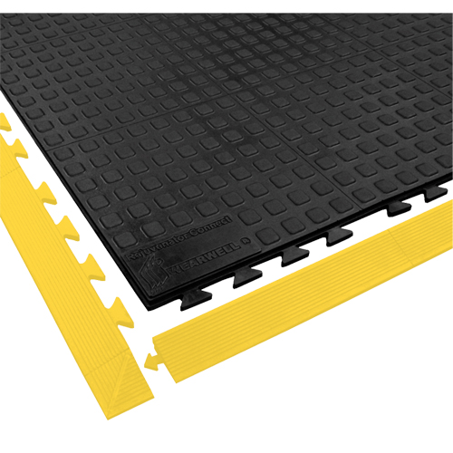 Rejuvenator Connect No. 502 Matting, Polyurethane, 3' W x 3' L, 5/8" Thick, Black Dufferin Supply