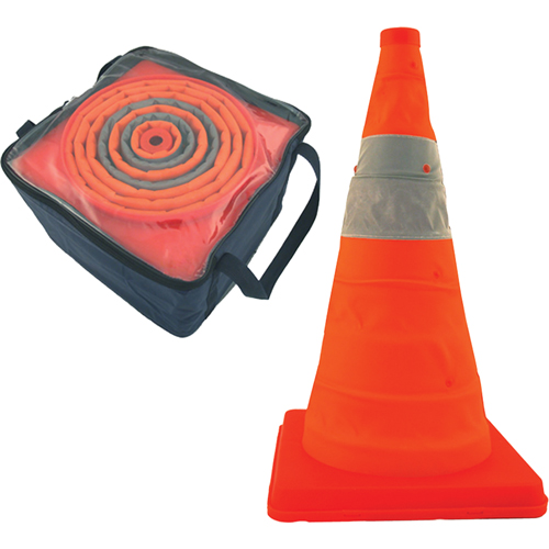Pack & PopCollapsible Cones, 18" H, Orange Dufferin Supply