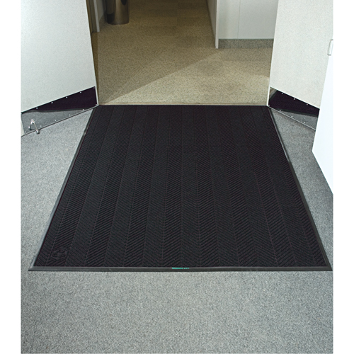 Waterhog&reg; Eco Elite Matting, Wiper/Scraper, 3' x 8' x 3/8", Black Smoke Dufferin Supply