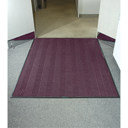 Waterhog&reg; Eco Elite Matting, Wiper/Scraper, 4' x 6' x 3/8", Maroon Dufferin Supply