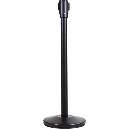 Poteau r&eacute;cepteur pour barri&egrave;res sur pieds pour le contr&ocirc;le des foules, Hauteur de 35", Noir Dufferin Supply