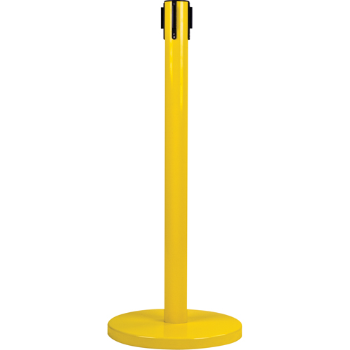 Poteau r&eacute;cepteur pour barri&egrave;res sur pieds pour le contr&ocirc;le des foules, Hauteur de 35", Jaune Dufferin Supply