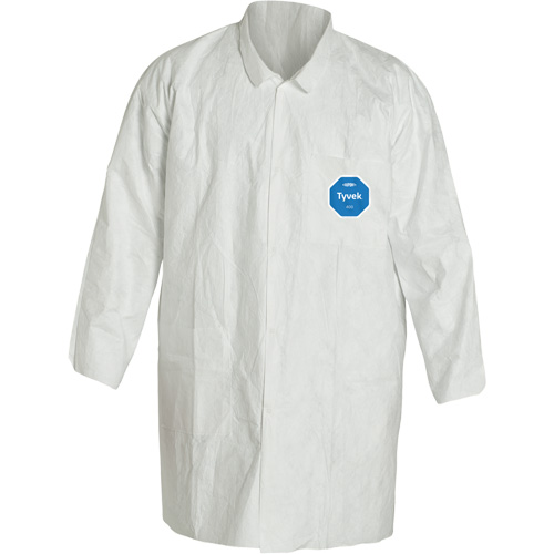 Lab Coat, Tyvek&reg; 400, White, Small Dufferin Supply