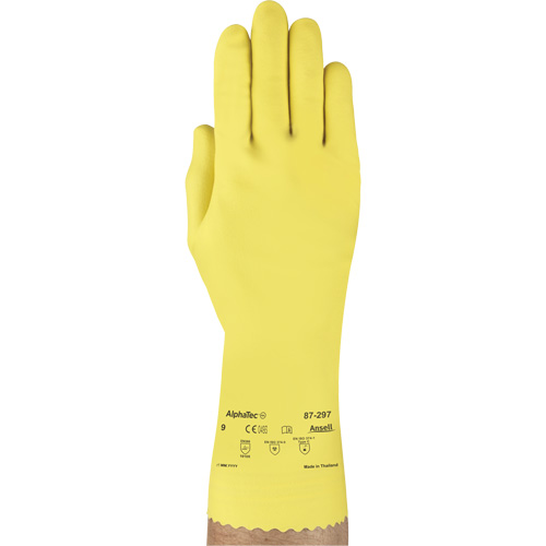 Gants Versatouch 297, Taille Moyen/8, 12" lo, Latex de caoutchouc, Doublure en Ouat&eacute;e, 20 mils Dufferin Supply