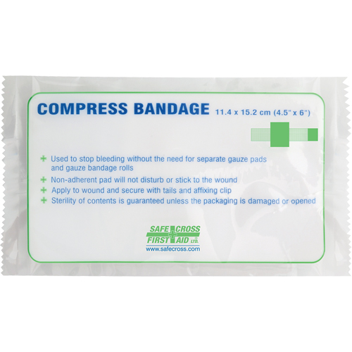 Compress Bandages, Crepe Tails, Cut to Size L x 4-1/2" W Dufferin Supply