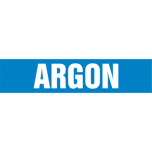 "Argon" Pipe Marker, Self-Adhesive, 4" H x 24" W, White on Blue Dufferin Supply