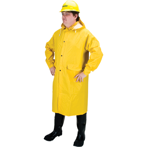 RZ200 Long Rain Coat, Polyester, Small, Yellow Dufferin Supply