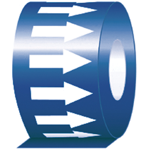 Pipe Marker, 108', White on Blue Dufferin Supply
