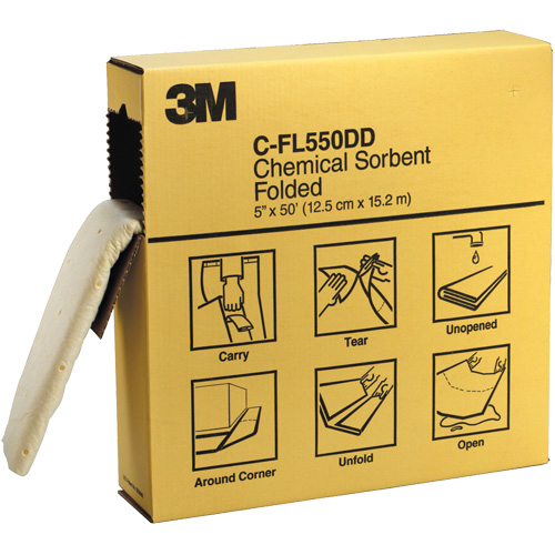 Folded Sorbents, Hazmat, 600" x 5", 10.5 gal. Absorbancy Dufferin Supply