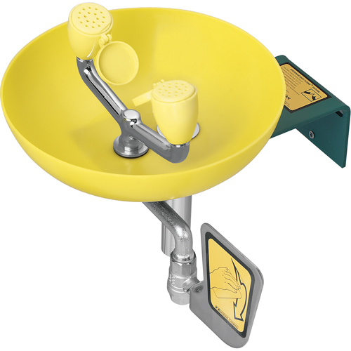Eye/Face Wash Station, Wall-Mount Installation, Plastic Bowl Dufferin Supply