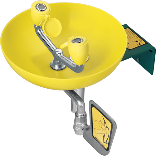 Eyewash Station, Wall-Mount Installation, Plastic Bowl Dufferin Supply