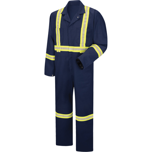 Enhanced Visibility Coveralls, Men's, Navy Blue, Size 38 Dufferin Supply