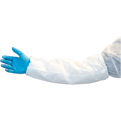 Lightweight Sleeves, 18" long, Vinyl, White Dufferin Supply