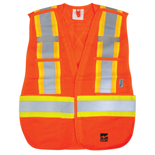 Open Road&reg; Tear Away Vest , High Visibility Orange, Polyester Dufferin Supply