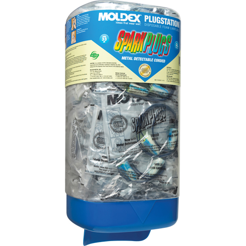 Distributeur PlugStation avec bouchons d'oreille SparkPlugs &agrave; cordon d&eacute;tectable Dufferin Supply