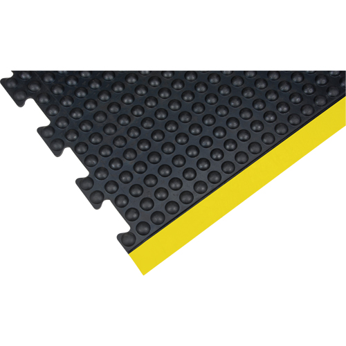 Tapis antifatigue en d&ocirc;me, &agrave; bulles, 3' x 4' x 1/2", Noir, Caoutchouc Dufferin Supply