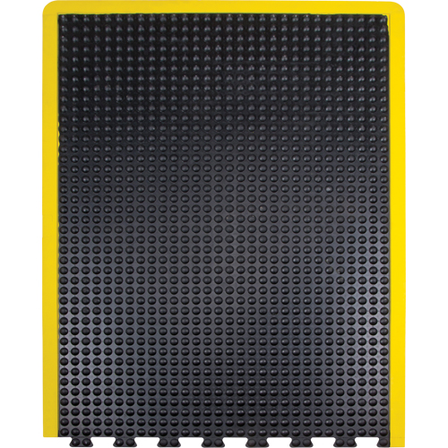 Tapis antifatigue en d&ocirc;me, &agrave; bulles, 3' x 4' x 1/2", Noir, Caoutchouc Dufferin Supply