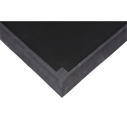 Foot Sanitizing Matting, Rubber, 2-2/3' W x 3-1/4' L x 2-1/2" Thick, Black Dufferin Supply