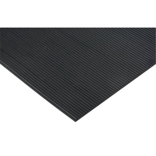 Tapis &agrave; nervures fines, Couloir, 4' x pi lin. x 1/8", Noir Dufferin Supply