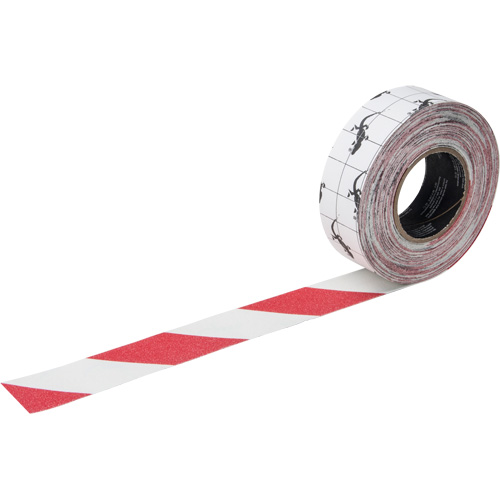 Ruban antid&eacute;rapant de premi&egrave;re qualit&eacute;, 2" x 60', Rouge & blanc Dufferin Supply