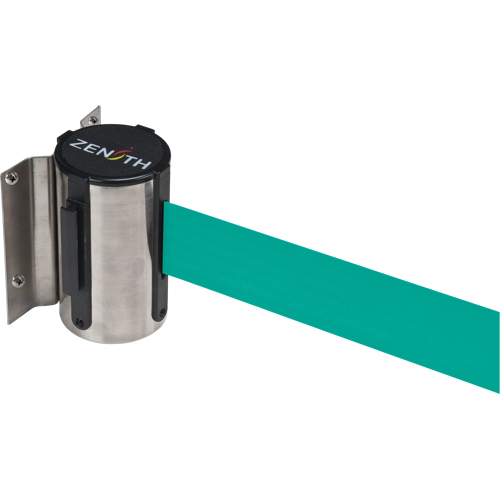Barri&egrave;re &agrave; fixation murale, Acier, Fixation par vis, 7', Ruban Vert Dufferin Supply