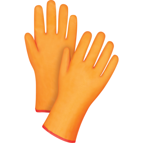 Winter-Lined Chemical-Resistant Gloves, Size Large/9, 12" L, PVC, Foam Fleece Inner Lining, Winter Weight Dufferin Supply