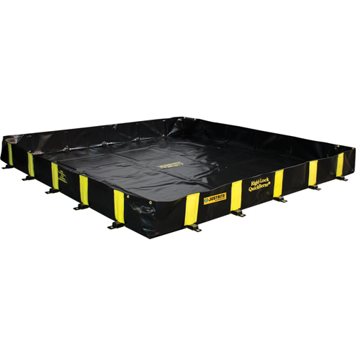 Bermes Rigid-Lock QuickBerm, Capacit&eacute; 1075 gal. US, 12' la x 12' lo x 12" h, Paroi &agrave; piquets Dufferin Supply