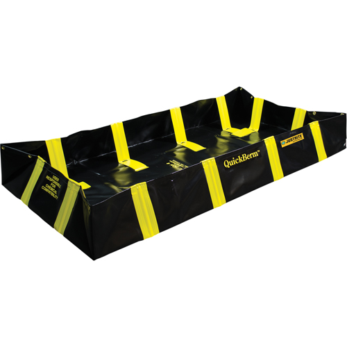 QuickBerm&reg; Containment Berm with Inside Wall Supports, 175 US gal. Capacity, 4' W x 6' L x 12" H, Snap-Up Bracket Dufferin Supply