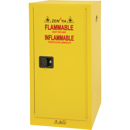 Flammable Storage Cabinet, 16 gal., 1 Door, 23" W x 44" H x 18" D Dufferin Supply