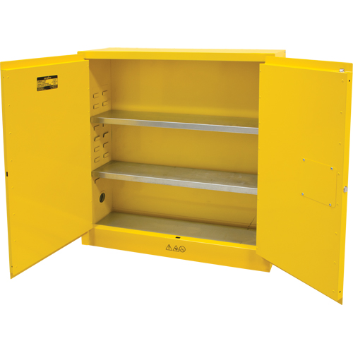 Flammable Storage Cabinet, 24 gal., 2 Door, 43" W x 44" H x 12" D Dufferin Supply