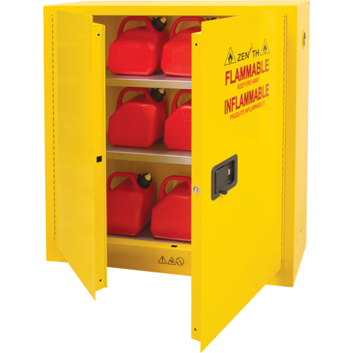 Flammable Storage Cabinet, 24 gal., 2 Door, 43" W x 44" H x 12" D Dufferin Supply