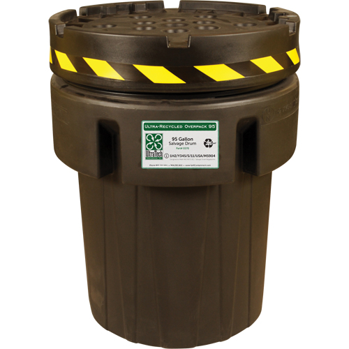 Ultra-Recycled Overpack&reg; Salvage Drum, 95 gal., Stationary Dufferin Supply